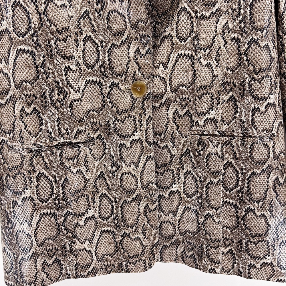 Revolve Ronny Kobo Annabelle Blazer Jacket Snakeskin Print Medium NWT - Picture 6 of 9